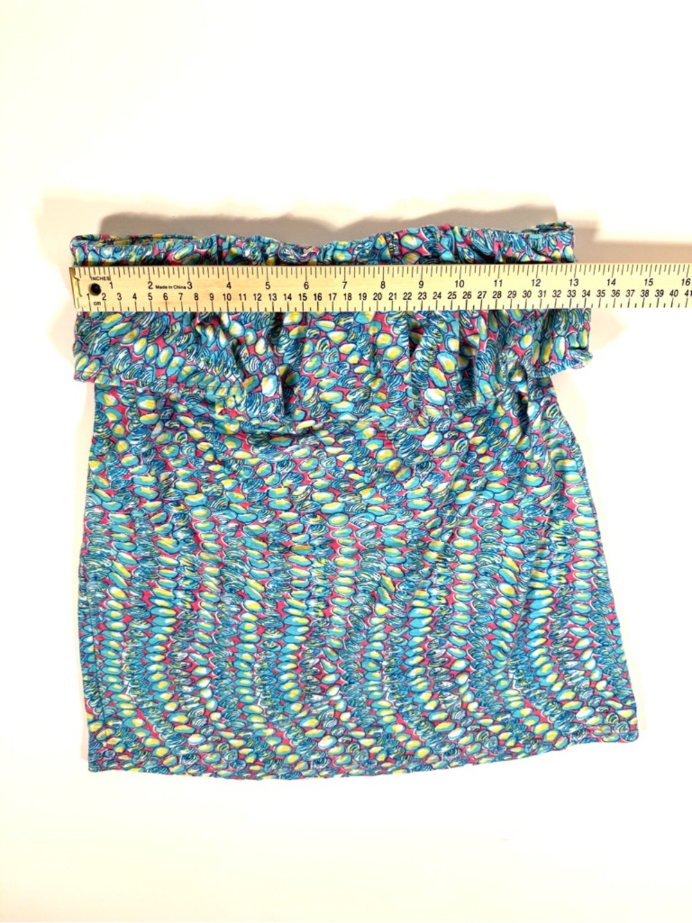 Lilly Pulitzer Wiley Strapless Ruffle Tube Top Clam Jam Print Seashell Nautical - Picture 8 of 16